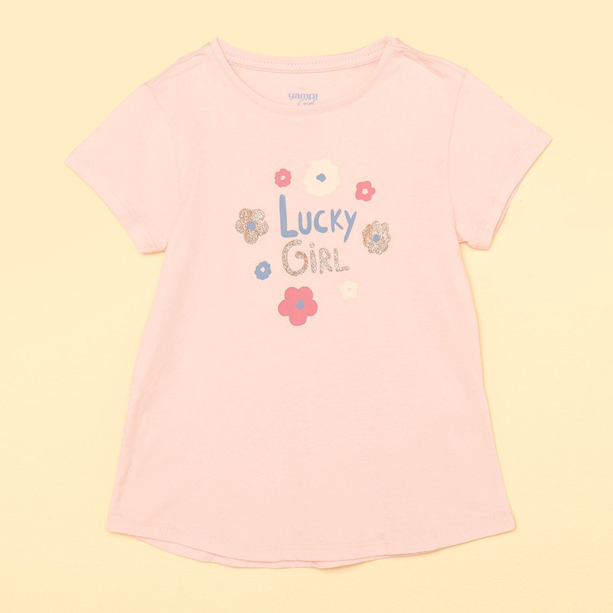 YAMP - Camiseta Niña con Estampado Manga corta Algodón Yamp