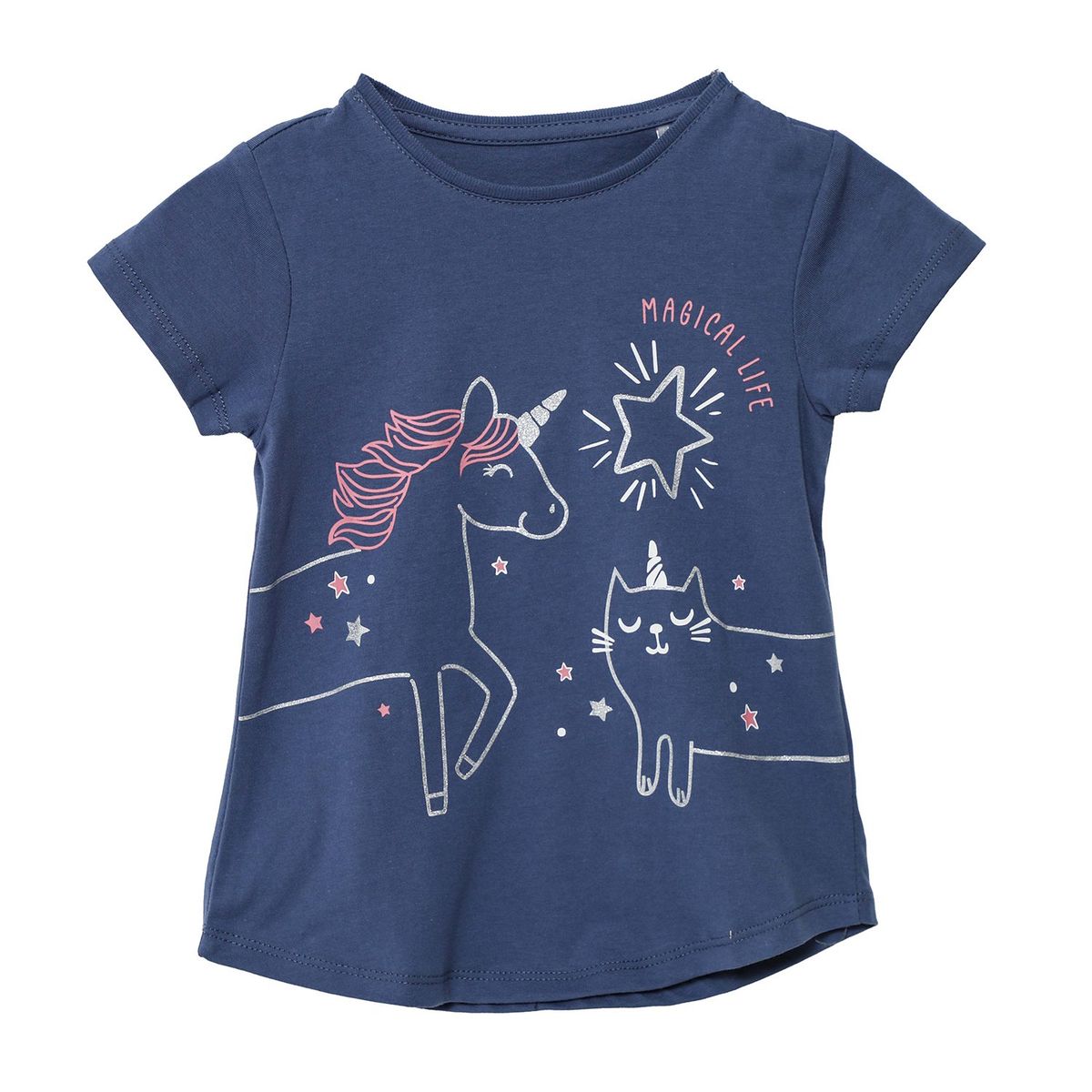 YAMP - Camiseta Niña con Estampado Manga corta Algodón Yamp