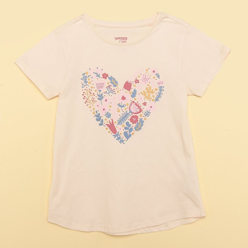 YAMP - Camiseta Niña con Estampado Manga corta Algodón Yamp