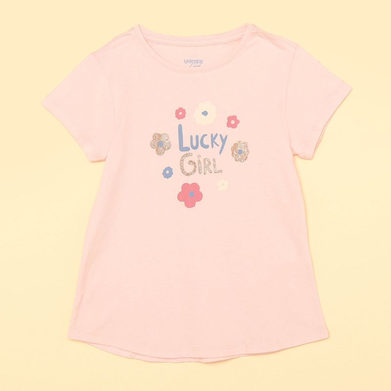 YAMP - Camiseta Niña con Estampado Manga corta Algodón Yamp