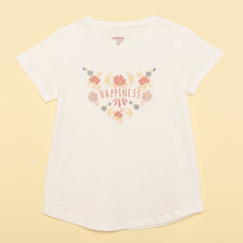 YAMP - Camiseta Niña con Estampado Manga corta Algodón Yamp