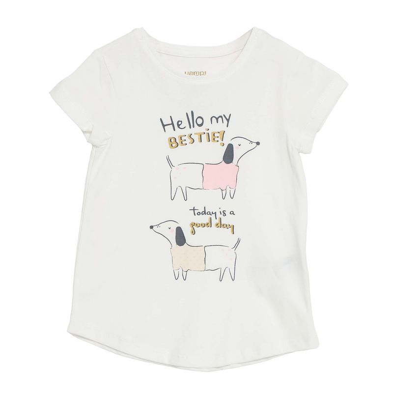 YAMP - Camiseta Niña con Estampado Manga corta Algodón Yamp