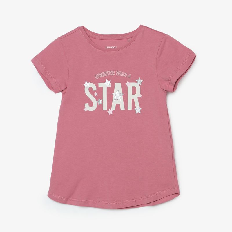 YAMP - Camiseta Niña con Estampado Manga corta Algodón Yamp