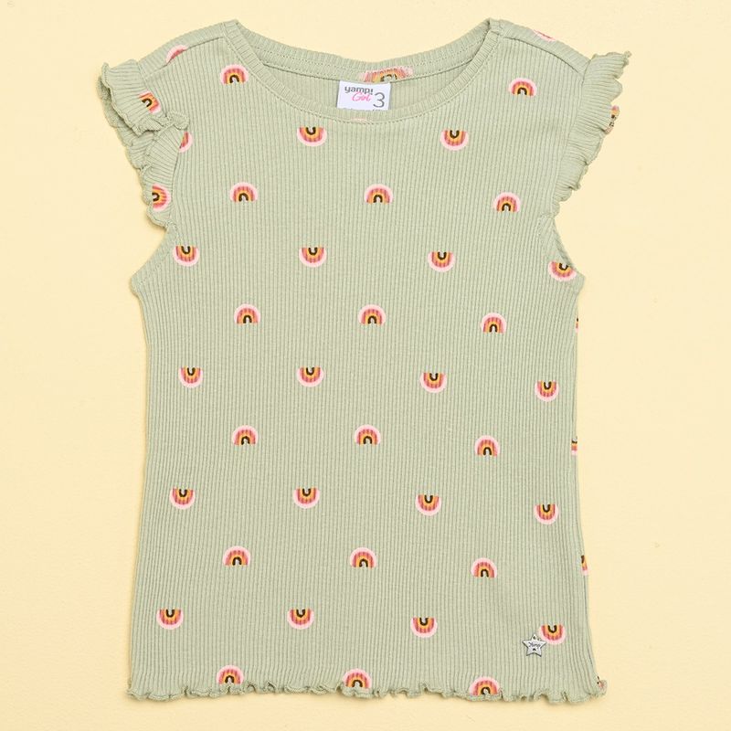 YAMP - Camiseta Niña con Estampado Manga corta Algodón Yamp