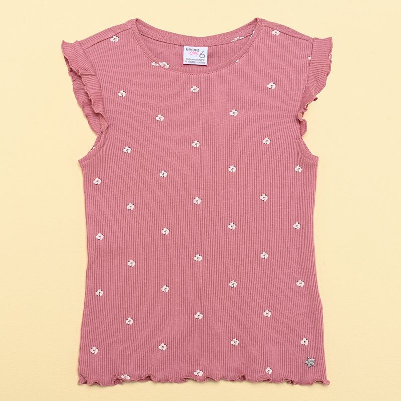 YAMP - Camiseta Niña con Estampado Manga corta Algodón Yamp