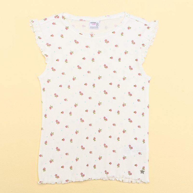 YAMP - Camiseta Niña con Estampado Manga corta Algodón Yamp
