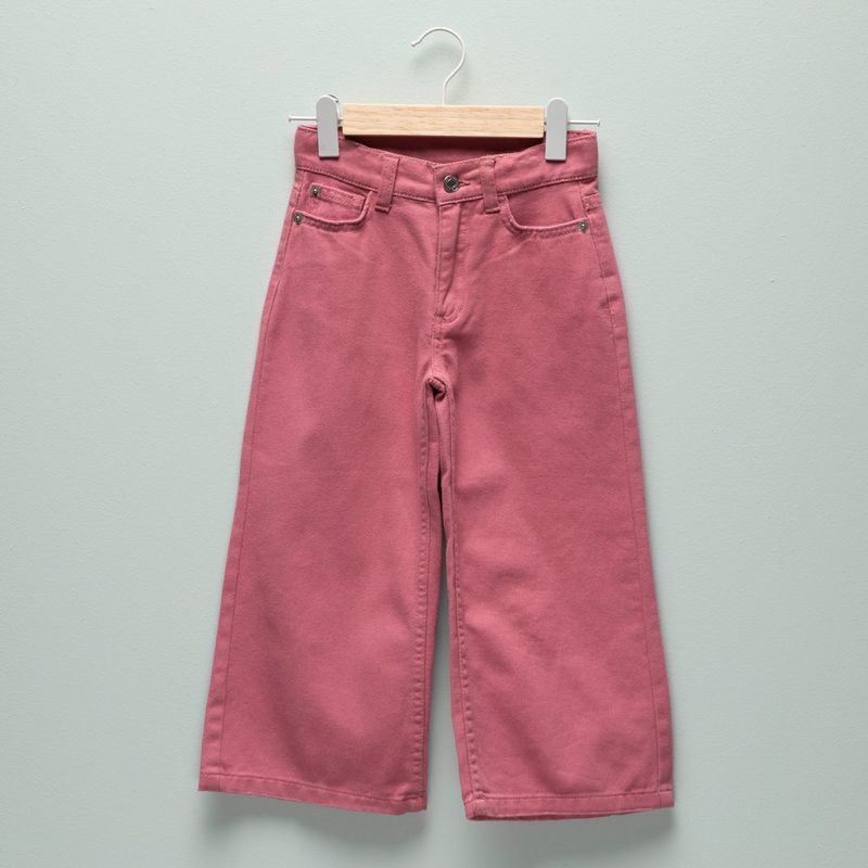YAMP - Pantalón para Niña Wide de Algodón Yamp