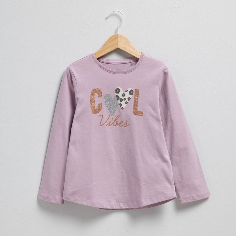 YAMP - Camiseta manga larga Niña con Estampado Algodón Yamp