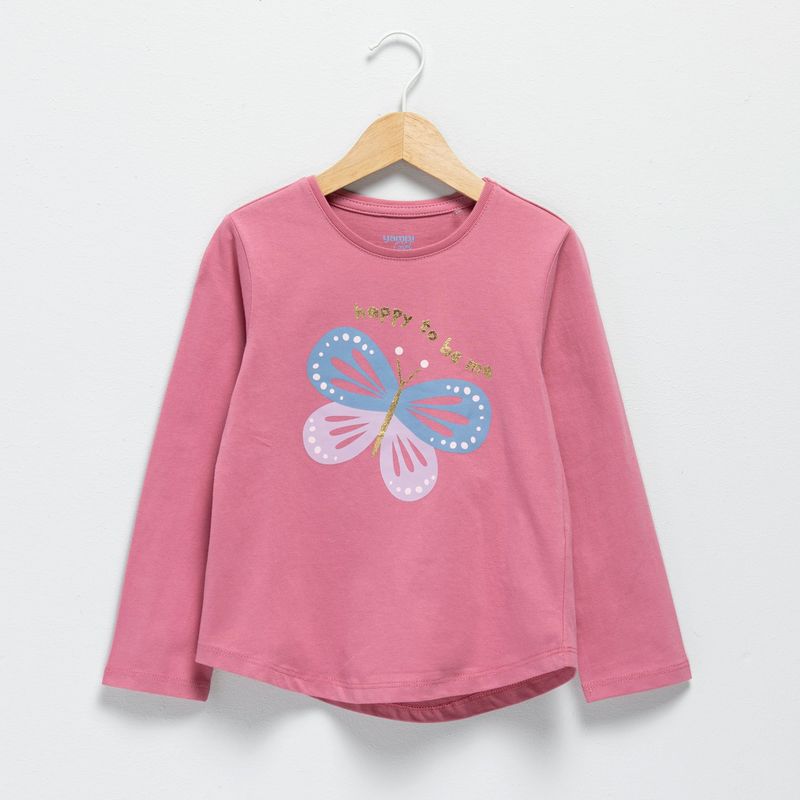 YAMP - Camiseta manga larga Niña con Estampado Algodón Yamp