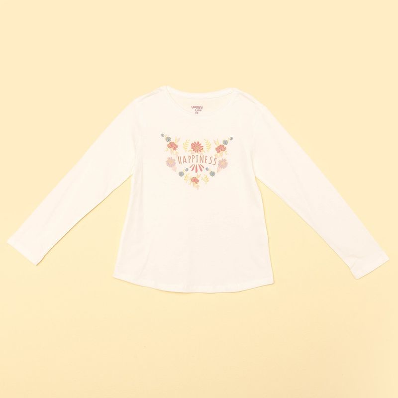 YAMP - Camiseta manga larga Niña con Estampado Algodón Yamp