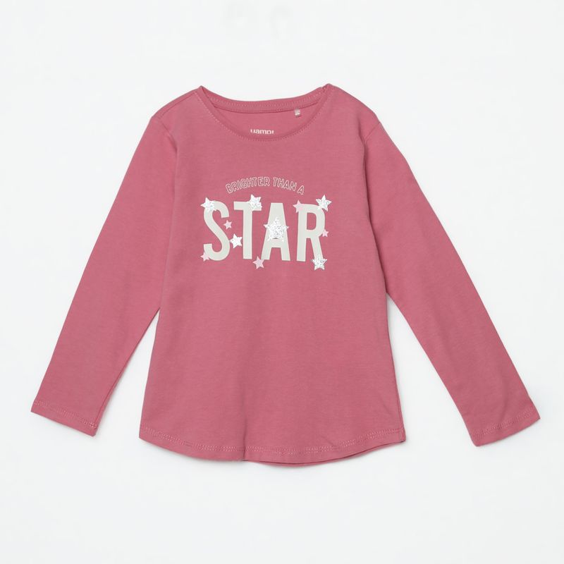 YAMP - Camiseta manga larga Niña con Estampado Algodón Yamp