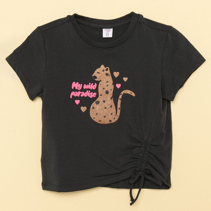 YAMP - Camiseta Niña con Estampado Manga corta Algodón Yamp