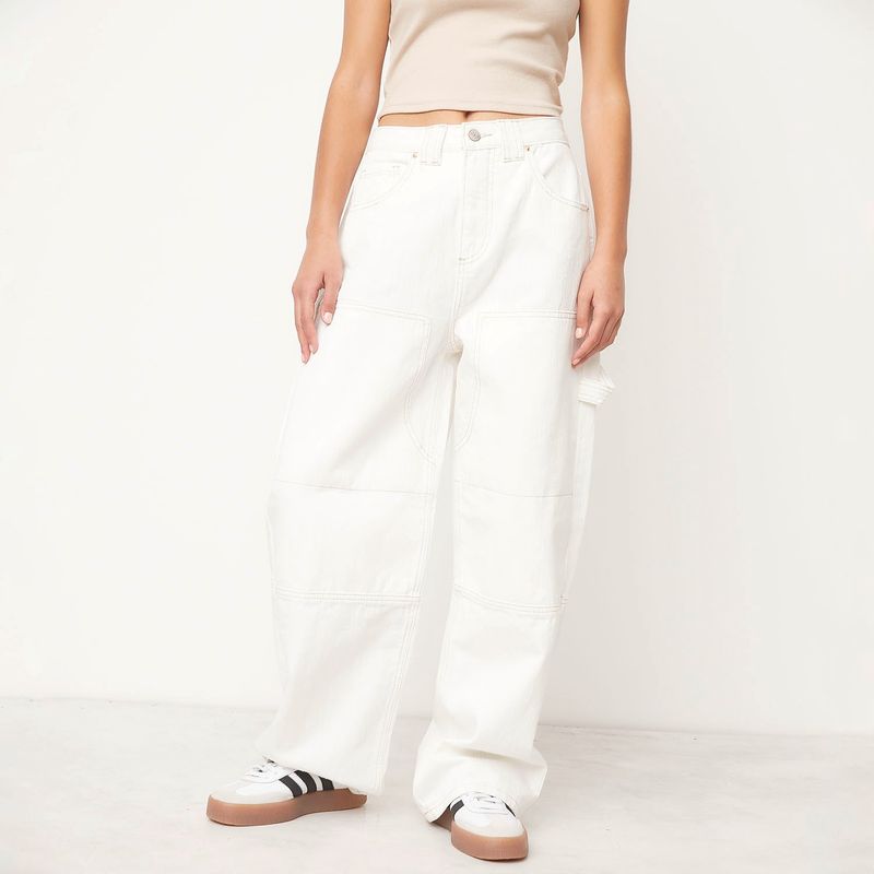 SYBILLA - Jean Wide leg Mujer Tiro medio Sybilla