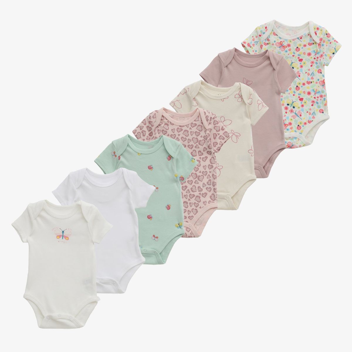 YAMP - Body Bebé niña Pack de 7 unidades Algodón Yamp