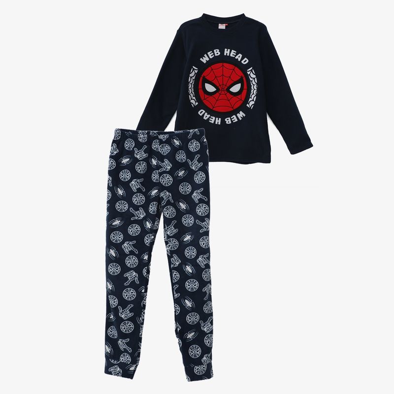 DISNEY - Pijama Cintura elásticada para Niño 2 piezas con Estampado Spiderman Manga larga 