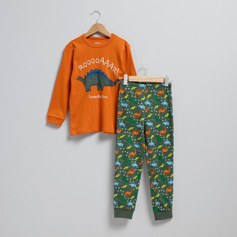 YAMP - Pijama para Niño 2 piezas con Estampado Cintura elásticada Manga larga de Algodón Yamp
