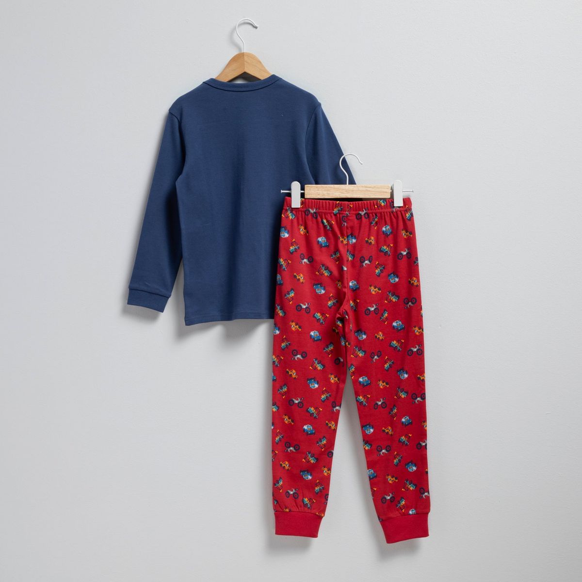 YAMP - Pijama para Niño 2 piezas con Estampado Cintura elásticada Manga larga de Algodón Yamp