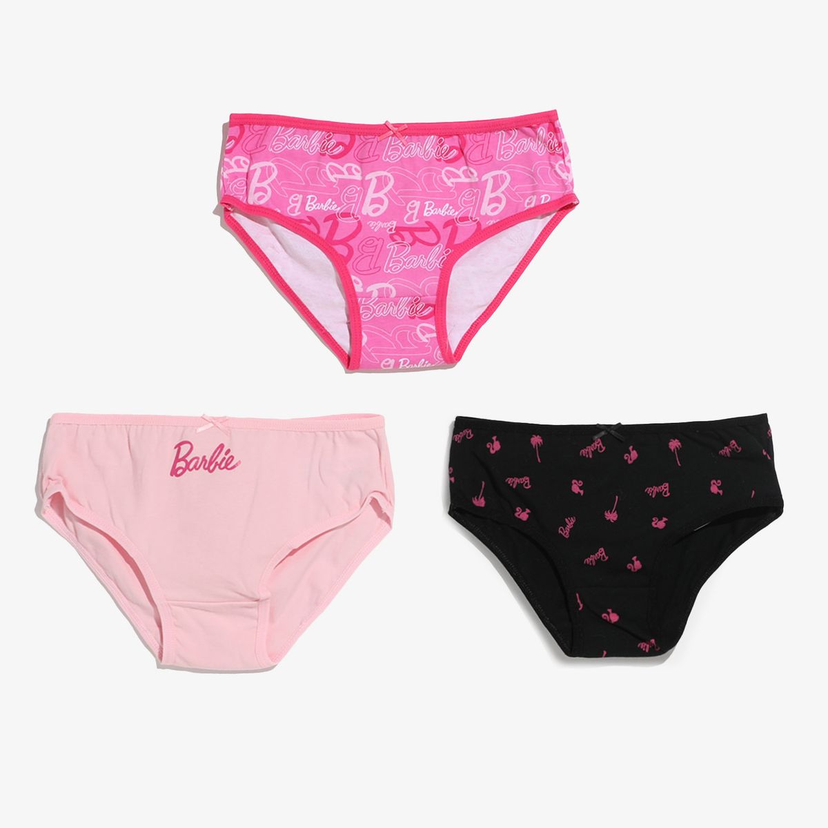 BARBIE - Pantys para Niña Pack de 3 unidades Cintura elásticada de Algodón Barbie