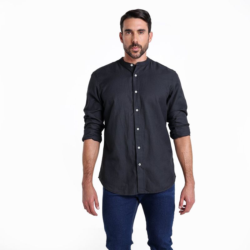 NEWPORT - Camisa Hombre Manga larga Slim de Algodón Newport