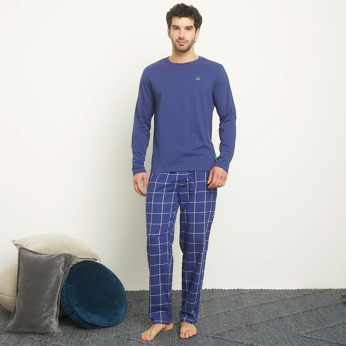 BENETTON - Pijama Hombre Manga larga de Algodón Benetton