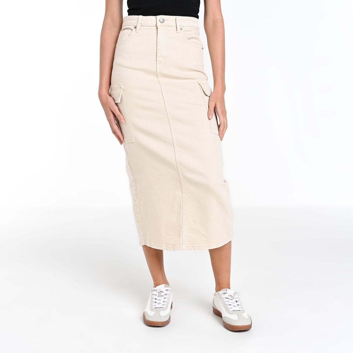 UNIVERSITY CLUB - Falda Midi Mujer de Algodón University Club
