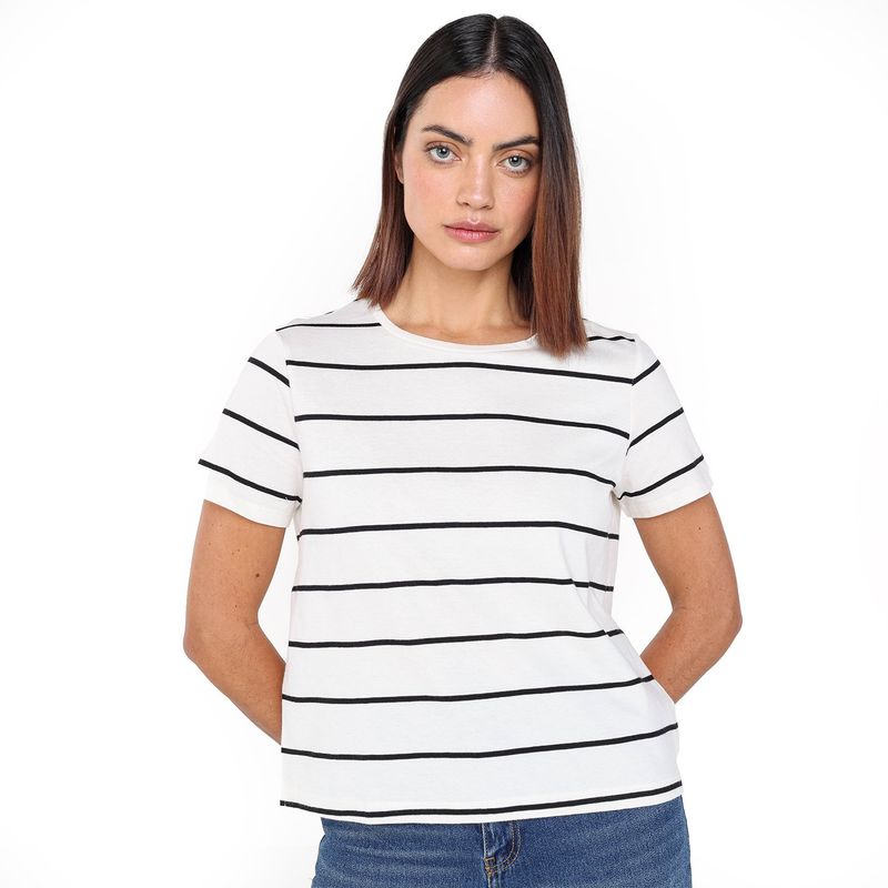 BASEMENT - Camiseta Mujer Manga corta de Algodón Basement