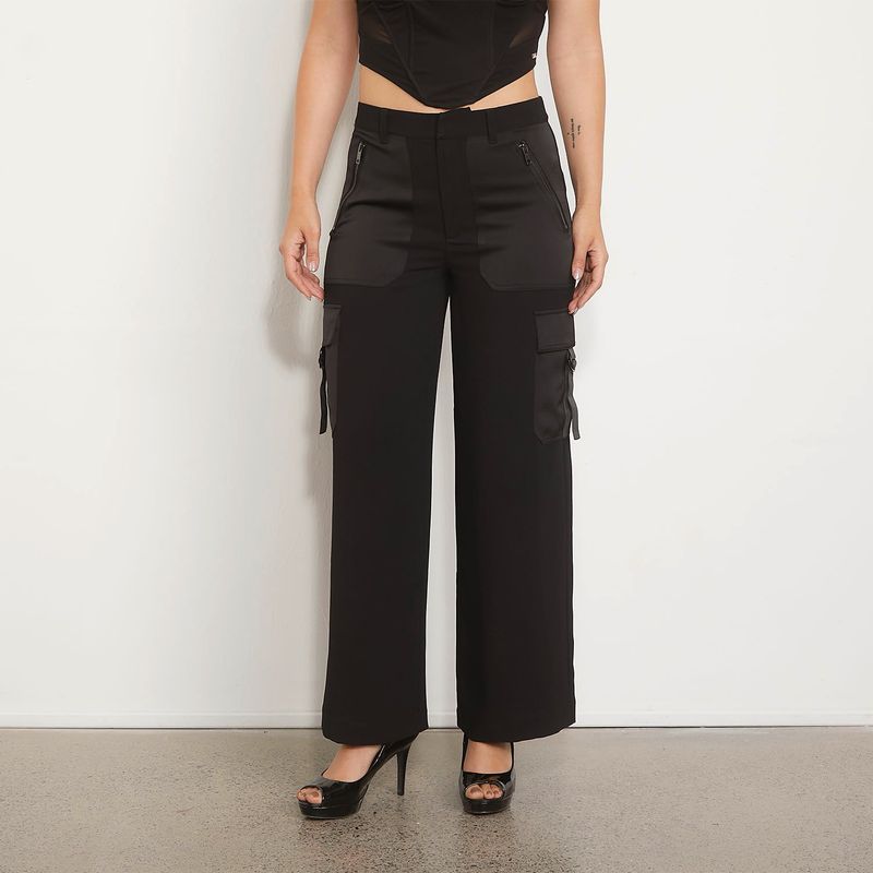 MOSSIMO - Pantalón Cargo Mujer Tiro medio Mossimo