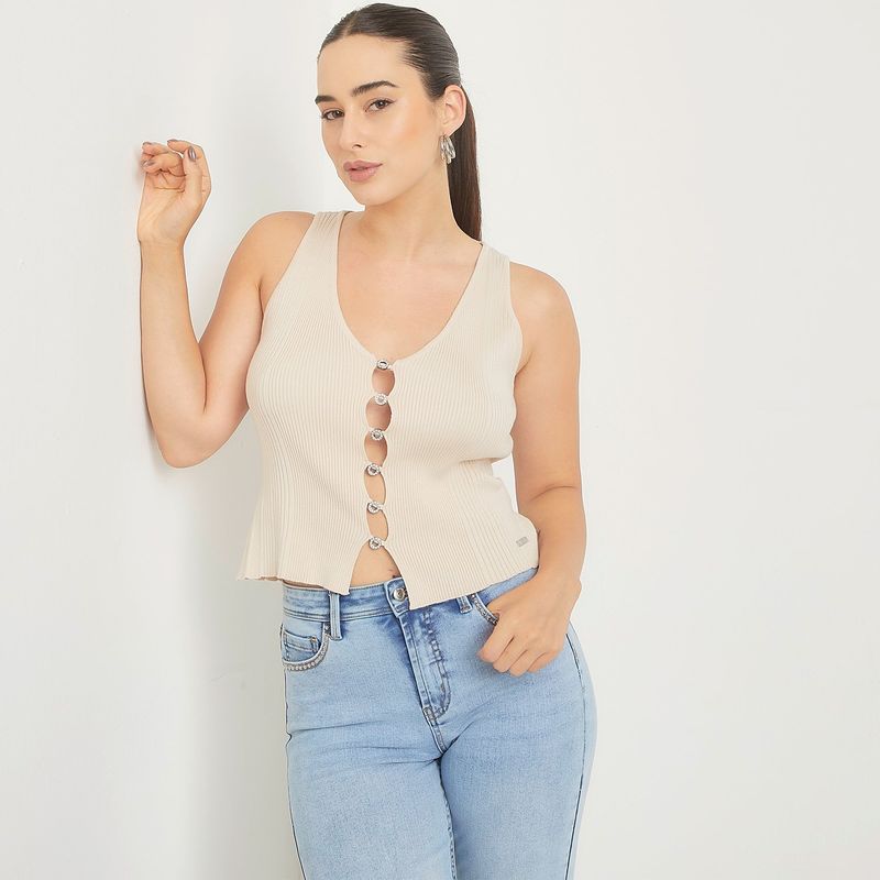 MOSSIMO - Blusa Mujer Tejido Sin mangas Mossimo