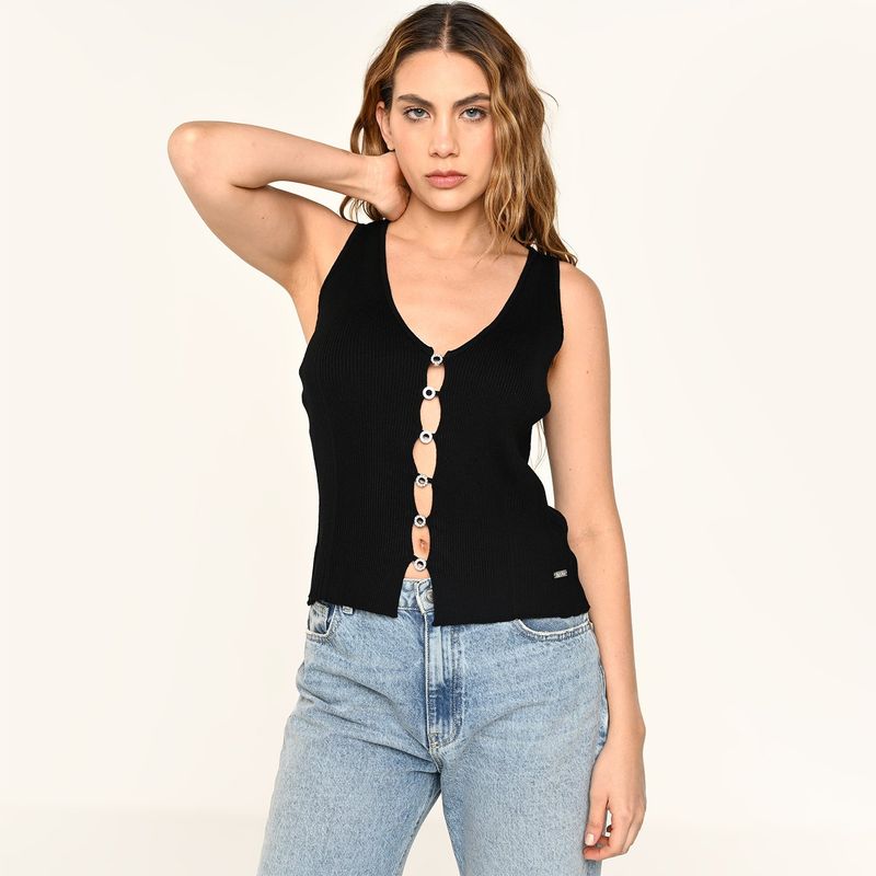 MOSSIMO - Blusa Mujer Tejido Sin mangas Mossimo
