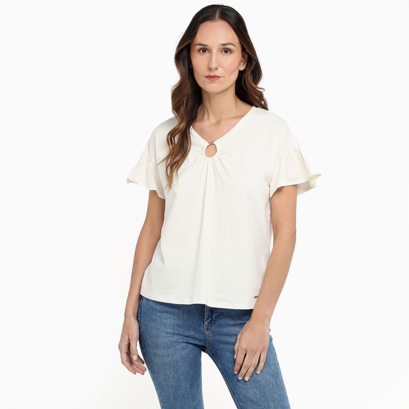 SOUTHLAND - Blusa Mujer Manga corta de Algodón Southland