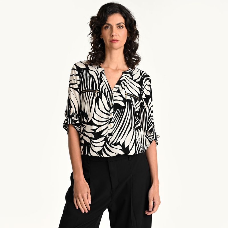 SOUTHLAND - Blusa Mujer con Estampado Manga 3/4 Southland
