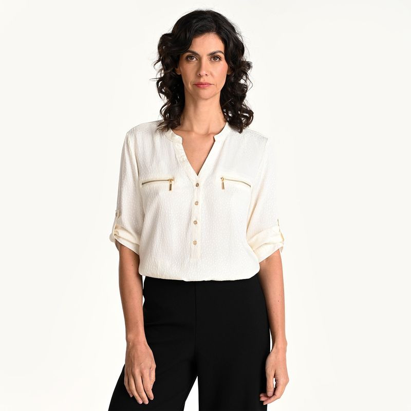 SOUTHLAND - Blusa Mujer con Estampado Manga 3/4 Southland