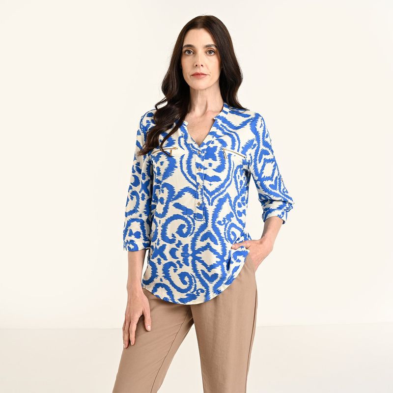 SOUTHLAND - Blusa Mujer con Estampado Manga 3/4 Southland