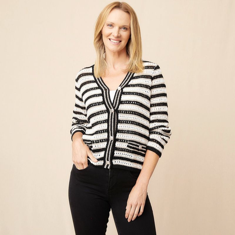 SOUTHLAND - Cardigan Mujer Tejido de Algodón Southland