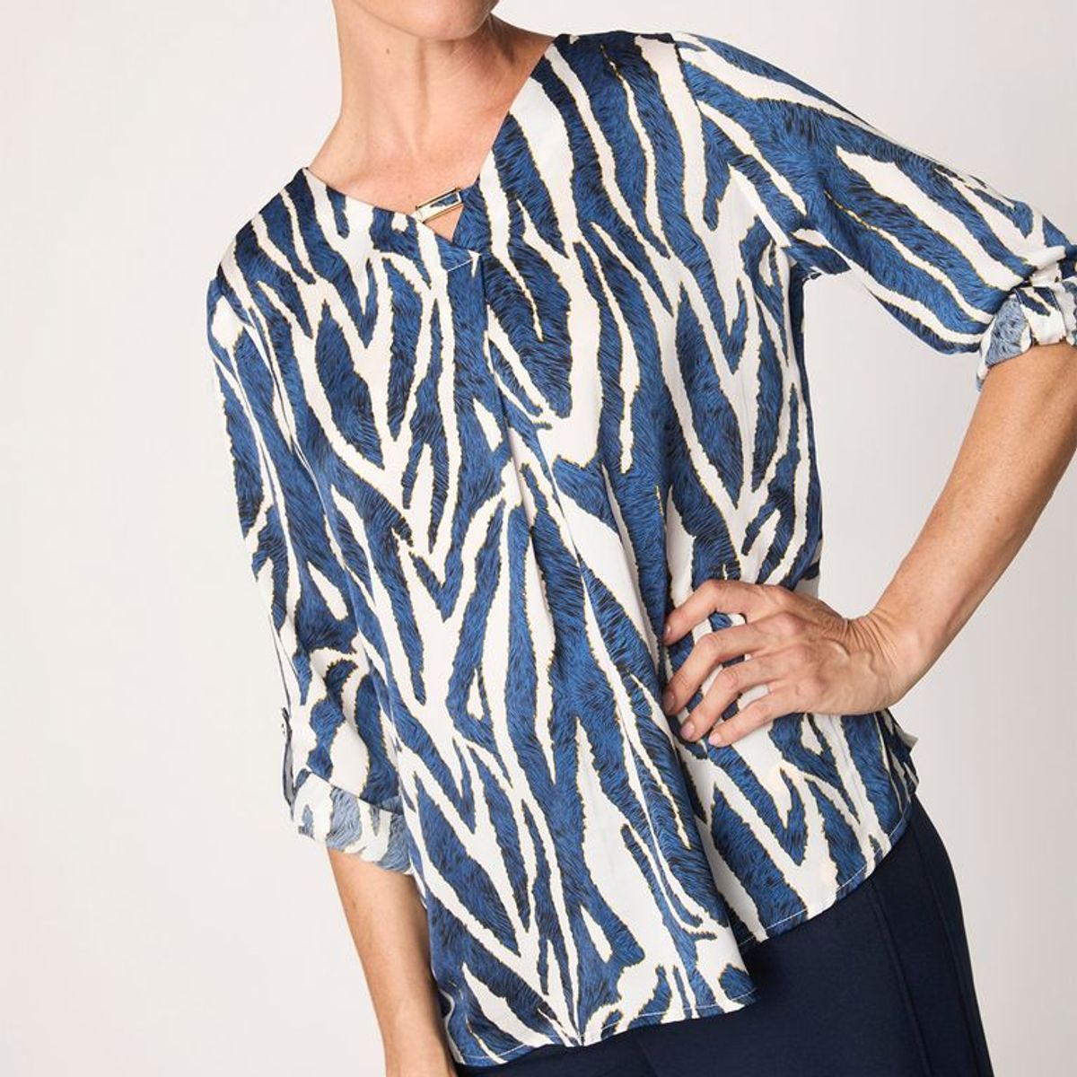 SOUTHLAND - Blusa Mujer Manga larga Satín Southland