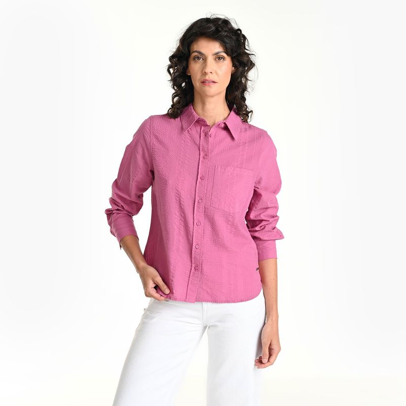NEWPORT - Camisa Mujer Manga larga de Algodón Newport