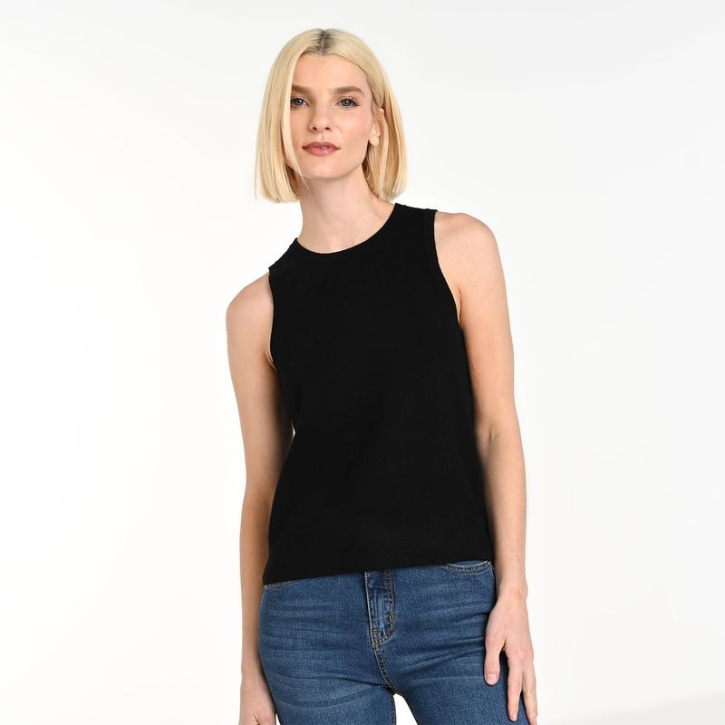 BASEMENT - Blusa Mujer Tejido Sin mangas Basement