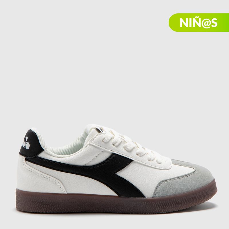 DIADORA - Tenis moda Diadora Bamtelon J Niño Blancos Horma Justa 