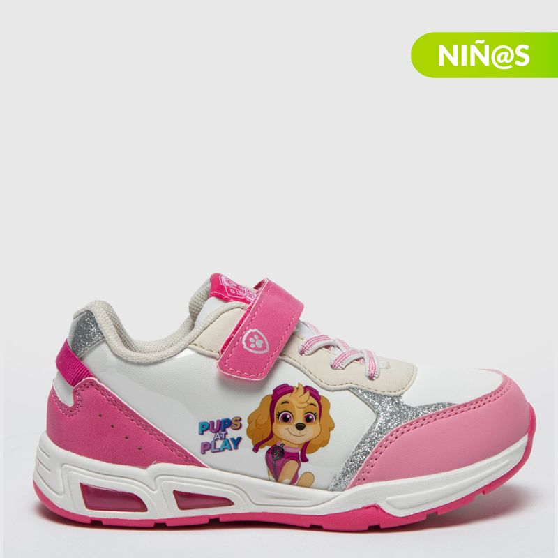 PAW PATROL - Tenis con luces Paw Patrol Niña con Velcro