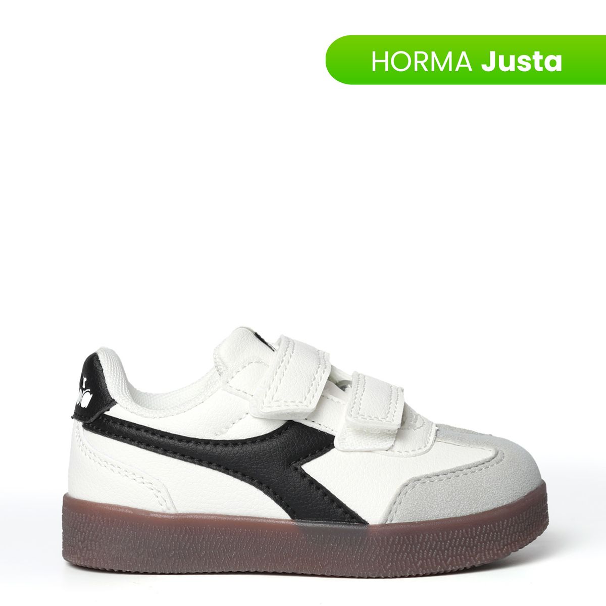DIADORA - Tenis moda Diadora Bamtelon I Niño con Velcro Blancos Horma Justa 