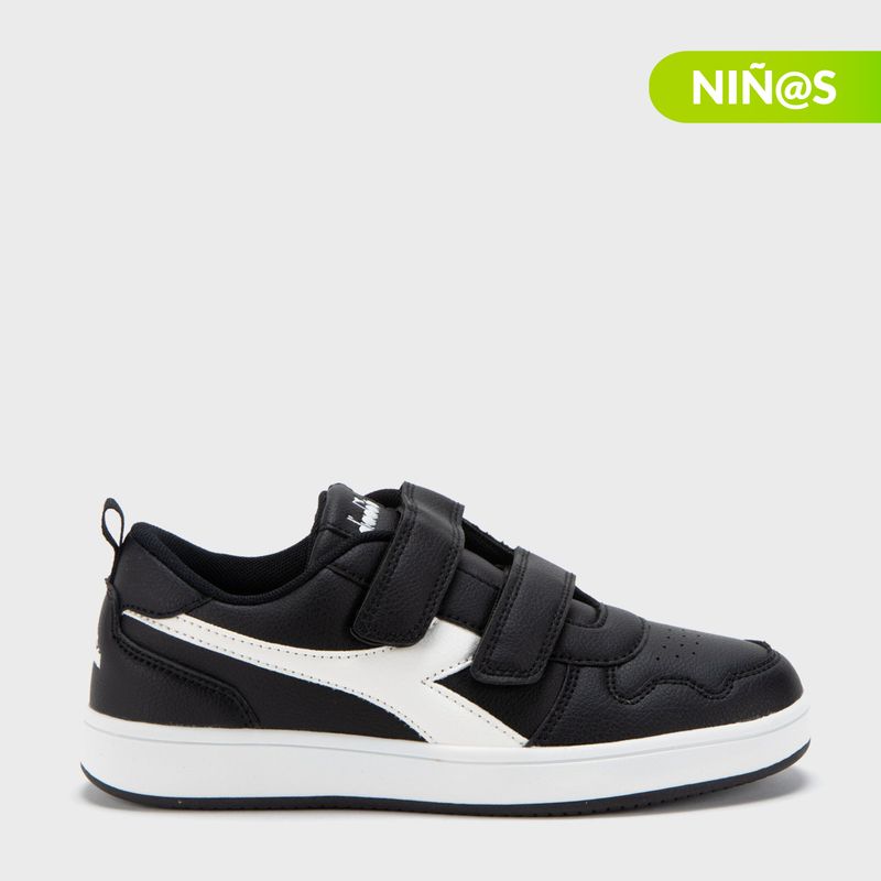DIADORA - Tenis moda Diadora Crego J Niño con Velcro color Negro