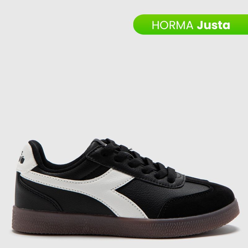 DIADORA - Tenis moda Diadora Bamtelon J Niño Negros Horma Justa 