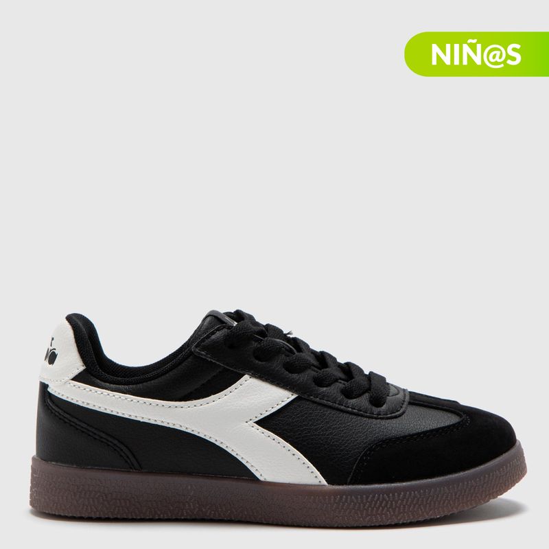 DIADORA - Tenis moda Diadora Bamtelon J Niño Negros Horma Justa 
