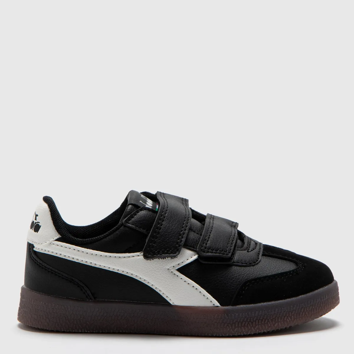 DIADORA - Tenis moda Diadora Bamtelon K Niño con Velcro Negros Horma Justa  