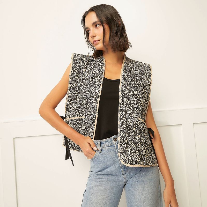 BASEMENT - Chaleco Mujer con Estampado Basement