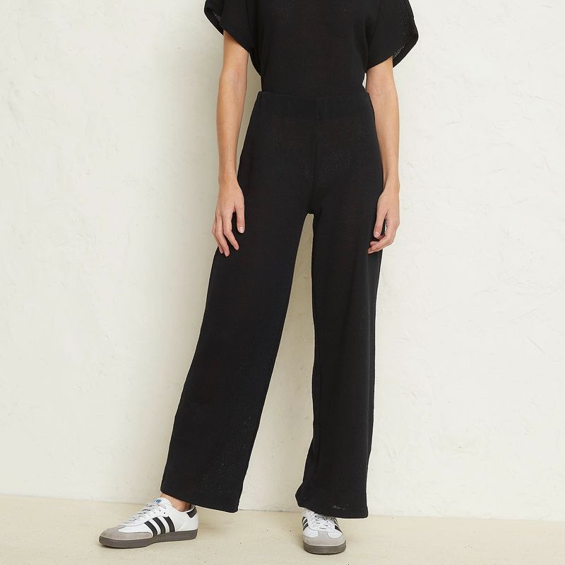 BASEMENT - Pantalón Wide leg Mujer Tiro alto Basement