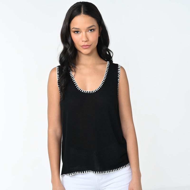 UNIVERSITY CLUB - Blusa Mujer con Bordado Sin mangas University Club