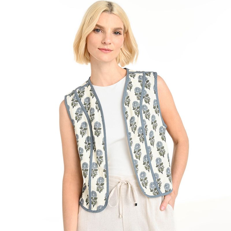 UNIVERSITY CLUB - Chaleco Mujer con Estampado de Algodón University Club