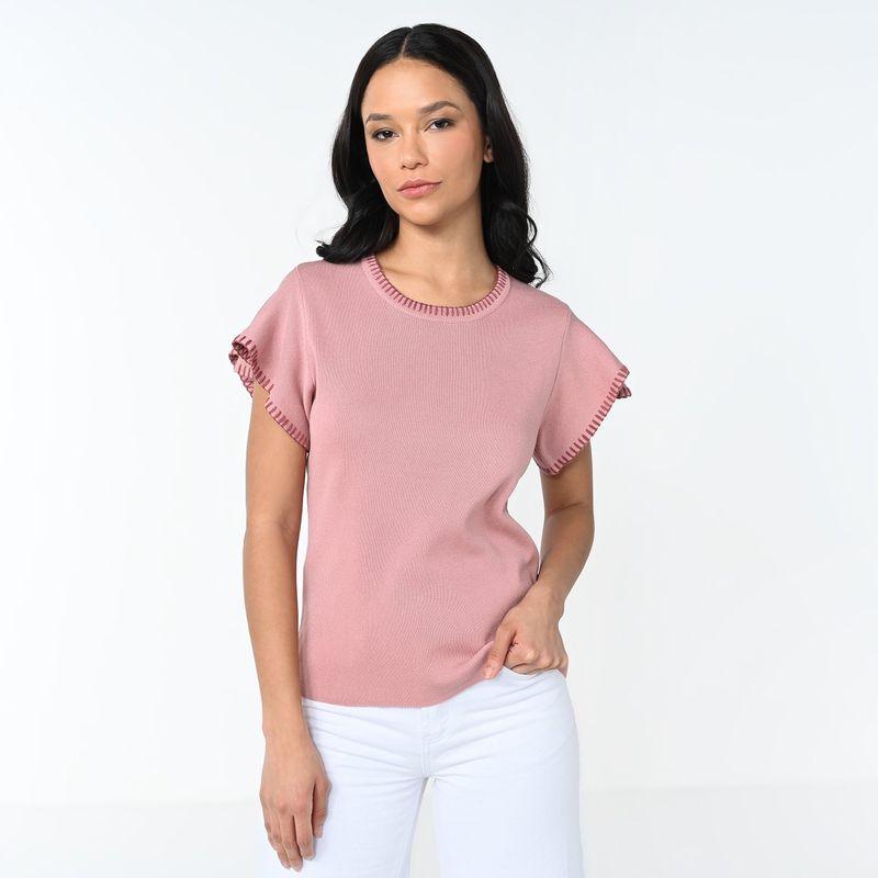 UNIVERSITY CLUB - Blusa Mujer Tejido Manga corta University Club