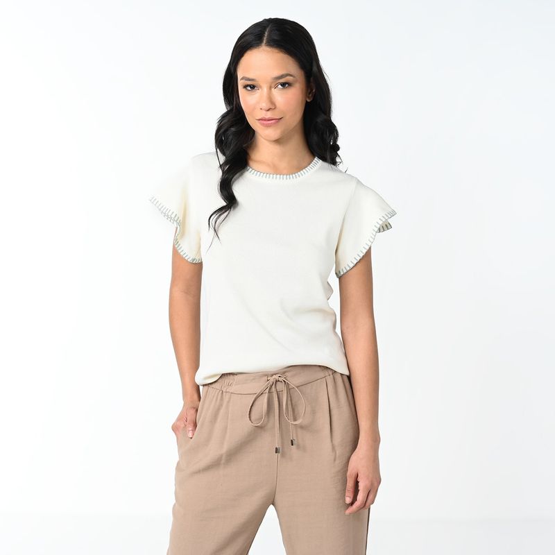 UNIVERSITY CLUB - Blusa Mujer Tejido Manga corta University Club